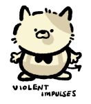  animal_ears cat_ears commentary english_commentary english_text full_body haii2u li'l_judd_(splatoon) lowres no_humans simple_background solo splatoon_(series) splatoon_2 tail white_background 