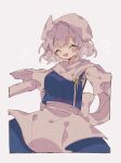  1girl :d ^_^ apron blue_shirt blue_skirt blush bow breasts closed_eyes commentary_request dress hat highres letty_whiterock long_skirt long_sleeves open_mouth outstretched_arms roamu_65 shirt short_hair simple_background skirt smile solo touhou upper_body waist_apron white_background white_dress white_hair white_hat white_sleeves 