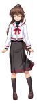 1girl :d ^_^ black_skirt black_socks blush brown_hair closed_eyes facing_viewer full_body game_asset high_ponytail inoino kneehighs kouyoku_senki_exs-tia large_variant_set loafers long_hair long_skirt long_sleeves non-web_source official_art open_mouth pleated_skirt ponytail red_ribbon ribbon sailor_collar sasahara_saori school_uniform self-datamine shirt shoes simple_background skirt smile socks solo standing tachi-e transparent_background variant_set very_long_hair white_sailor_collar white_shirt 
