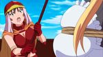  2girls animated animated_gif bounce bouncing_breasts breasts erect_nipples large_breasts lost_worlds multiple_girls queen&#039;s_blade queen&#039;s_blade_rebellion queen's_blade queen's_blade_rebellion scared surprised vante 