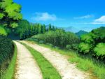  cloud day field forest game_asset grass nature no_humans non-web_source official_art outdoors path rural self-datamine sky subarashiki_hibi tree variant_set 