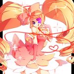  :q akibotann bare_shoulders big_hair blonde_hair blue_eyes bow choker drill_hair eyepatch hair_bow harime_nui heart heart-shaped_pupils huge_bow kill_la_kill long_hair pink_bow skirt solo symbol-shaped_pupils tongue tongue_out twin_drills twintails very_long_hair 