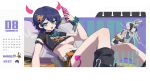  1boy 1girl 943169042qqcom1 apron bangboo_(zenless_zone_zero) belle_(zenless_zone_zero) black_dress black_leg_warmers black_shirt blue_hair breasts brother_and_sister calendar_(medium) clothes_writing crossdressing crossdressing_(mtf) dress eous_(zenless_zone_zero) green_eyes grey_hair highres leg_warmers lying maid maid_apron maid_headdress male_maid medium_breasts midriff mopping navel open_mouth phone pillow shirt short_hair siblings thighs underboob wise_(zenless_zone_zero) zenless_zone_zero 