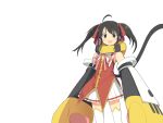  1girl :d ahoge animal_hands black_hair blush cat_tail cowboy_shot evenicle evenicle_(series) fang flat_chest game_asset gloves gurigura_(evenicle) hair_ribbon long_hair looking_at_viewer non-web_source official_art open_mouth paw_gloves pink_ribbon pleated_skirt red_ribbon ribbon sailor_collar self-datamine shirt sidelocks simple_background skirt sleeveless sleeveless_shirt smile solo standing tachi-e tail thighhighs transparent_background twintails variant_set white_skirt white_thighhighs yaegashi_nan yellow_eyes 