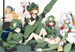  1boy 6+girls alpha_(alpha_1918) alternate_costume archived_source bad_link balding black_boots black_tank_top blue_eyes boots bottomless bound bound_wrists breasts british_/chug/_drawfag buhanka-chan camouflage camouflage_jacket character_request check_character combat_helmet double-headed_eagle dress dress_shirt epaulettes finger_to_mouth green_dress grin groping hair_ornament hat helmet hetero jacket joe_biden kamaz-chan long_hair marichka medium_breasts medium_hair multiple_girls muscular muscular_female necktie nipples ok_sign old old_man orange_hair original panties peaked_cap pelvic_curtain personification rape red_eyes red_hair red_necktie russo-ukrainian_war sex shirt short_hair shushing small_breasts smile smug squatting straddling t-72-chan tank_top ukraine_(countryhumans) underwear very_long_hair white_hair white_panties white_shirt yuri z_(russian_symbol) 