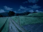  cloud field forest game_asset grass nature night no_humans non-web_source official_art outdoors path rural self-datamine sky subarashiki_hibi tree variant_set 