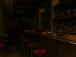  bar_counter bottle counter dark day game_asset indoors instrument no_humans non-web_source official_art piano self-datamine stool subarashiki_hibi variant_set 