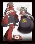  1girl 2others adeptus_mechanicus ass black_border border commentary english_commentary highres huge_ass multiple_others original robot_girl sign small_tora_(tempura_person) tagme tempura_person tomatora_(tempura_person) warhammer_40k warning_sign 