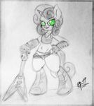  anthro anthrofied electric_guitar ep777 equine female fingerless_gloves friendship_is_magic gloves green_eyes hair horn horse mammal my_little_pony navel panties pony solo standing sweetie_belle_(mlp) underwear unicorn 