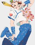  bad_id bad_pixiv_id blonde_hair blue_eyes hat hindao johnny_joestar jojo_no_kimyou_na_bouken lipstick makeup stand_(jojo) steel_ball_run tusk_(stand) 