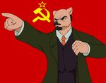  facial_hair feline hammer_and_sickle lion male mammal mustache soviet_union vladimir_lenin 