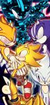  @_@ absurdres animal_nose aura black_fur black_nose dark_aura dark_sonic darkspine_sonic energy furry furry_male glitch gloves hedgehog_boy highres hyper_sonic kou_sonic multiple_persona purple_eyes purple_fur rainbow_gradient red_aura red_eyes red_shoes sharp_teeth shoes short_tail sonic_(series) sonic_the_hedgehog super_sonic super_sonic_(sonic_the_comic) super_sonic_cyber tail teeth white_eyes white_fur white_gloves yellow_aura yellow_fur 