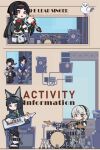  1boy 4girls amplifier anby_demara animal_ears asaba_harumasa astra_yao bird black_hair black_necktie black_shirt blue_jacket blunt_bangs chibi chibi_only commentary_request cymbals denim drum drum_set electric_guitar ellen_joe fox_ears fox_girl green_shirt grey_hair grey_skirt guitar headband headphones holding holding_guitar holding_instrument holding_microphone hoshimi_miyabi instrument jacket jeans keytar microphone multiple_girls necktie official_alternate_costume pants parted_bangs red_eyes shirt skirt striped_clothes striped_shirt tail torn_clothes torn_jeans torn_pants washan white_background yellow_headband zenless_zone_zero 