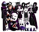  absurdres alice_angel among_us animal_ears artist_name badtz-maru bendy_and_the_ink_machine bird black_(among_us) black_hair black_theme brown_hair cat_ears chain_chomp color_connection colored_skin commentary creepypasta crewmate_(among_us) crossover dog enderman endogeny hedgehog_boy highres hole_in_hand hollow_knight horns knight_(hollow_knight) kuromi mario_(series) minecraft multiple_crossover my_melody_(series) myyoupink omori omori_(omori) penguin phineas_and_ferb sanrio shadow_the_hedgehog simple_background skeleton slender_man something_(omori) sonic_(series) uboa undertale utdr_(toby_fox) vanessa_doofenshmirtz venom_(marvel) w.d._gaster white_background white_horns white_skin yume_nikki 