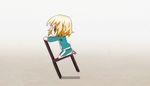  animated animated_gif blonde_hair chair chibi d-frag! edited jacket musical_note non-web_source screencap shibasaki_roka short_hair shorts solo third-party_edit track_jacket track_suit 