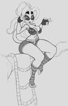  anthro big_breasts breasts candy_kong cleavage clothed clothing donkey_kong_(series) eyewear female looking_at_viewer mammal monkey nintendo primate skimpy smile sunglasses video_games xopachi 