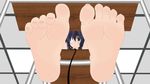  1girl animated animated_gif barefoot chuunibyou_demo_koi_ga_shitai! feet leash long_toenails pov pov_feet soles takanashi_rikka toenails toes 