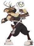  alpha_channel anthro antlers brown_fur cervine clothed clothing fur hi_res horn male mammal rangar_(character) solo team_skull xnirox 
