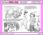  blush canine comic doctor dog english_text female great_dane greyscale human implant implantation leash mammal microscope mizuiro_megane monochrome operation pain pink_borders plain_background sketch text translated white_background 