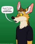  anthro canine coyote english_text kobi_lacroix mammal reaction_image solo text the_truth 