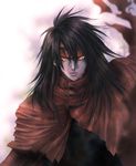  1boy artist_request black_hair blood cape final_fantasy final_fantasy_vii glowing glowing_eyes headband long_hair looking_at_viewer male male_focus red_eyes solo vincent_valentine 
