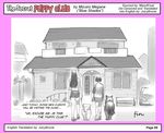  car comic dog english_text female greyscale hospital human leash mammal mizuiro_megane monochrome outside pink_borders plain_background sketch text translated walking white_background 