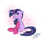  equine famosity female friendship_is_magic fur hair horn horse looking_at_viewer mammal multi-colored_hair my_little_pony pony purple_eyes purple_fur smile socks solo twilight_sparkle_(mlp) unicorn 