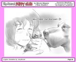  blush canine comic cub dog english_text eyes_closed family female great_dane greyscale human mammal mizuiro_megane monochrome pink_borders plain_background sketch tears text tongue tongue_out translated white_background young 