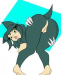  anthrofied anus bent_over big_breasts big_butt breasts butt claws female hanging_boobs hanging_breasts neronova nintendo open_mouth pok&#233;mon pok&eacute;mon presenting presenting_hindquarters pussy snorlax solo surprise video_games wide_hips 