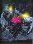  glowing glowing_eyes ground_gundam gun gundam gundam_08th_ms_team lowres mecha official_art weapon 