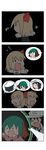  &gt;_&lt; 3girls 4koma absurdres animal_ears black_hair blonde_hair chibi closed_eyes comic darkness green_hair hair_ribbon hat highres kasodani_kyouko multiple_girls murasa_minamitsu o_o open_mouth outstretched_arms rakugaki-biyori ribbon rumia running sailor_hat silent_comic smile solid_circle_eyes sweatdrop touhou 