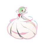  commentary_request gardevoir gen_3_pokemon kou_osmtaka mega_pokemon no_humans outline pokemon pokemon_(creature) red_eyes simple_background solo white_background 