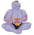  blush food machoke no_humans pokemon simple_background solo white_background 