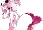  :&lt; alternate_costume ass bent_over blush buruma hat jacket jakuzure_nonon kill_la_kill panties panties_under_buruma senomoto_hisashi short_hair skull_print solo sweat track_jacket underwear 