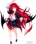  1girl absurdres blue_eyes breasts high_school_dxd highres large_breasts long_hair miyama-zero official_art red_hair rias_gremory solo 