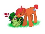  blush couple cutie_mark darkwingsnark duo equine eyewear female feral glasses male mammal my_little_pony nuzzle plain_background straight transparent_background 