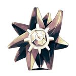  highres imao_kiiru monochrome no_bra no_eyebrows no_hat no_humans no_nipples no_nose no_panties no_pants no_pussy no_underwear pokemon simple_background solo starmie waving 