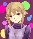  blonde_hair expressionless looking_at_viewer pami_a117 purple_eyes short_hair solo turtleneck upper_body urotsuki yume_2kki 