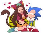  animal_hat bad_id bad_pixiv_id cat_hat cat_tail crossed_arms furry gloves hat heart karabako midriff navel seira_(sonic) smile sonic sonic_the_hedgehog tail 