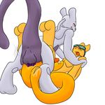  anus azura-racon azuraracon gay legendary_pok&#233;mon male mewtwo nintendo pok&#233;mon pok&eacute;mon precum recolor video_games 