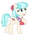  alpha_channel blue_eyes blue_hair coco_pommel_(mlp) collar cutie_mark equine female flower friendship_is_magic hair horse mammal my_little_pony pixelkitties plain_background pony solo standing transparent_background two_tone_hair upset 