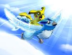  articuno avian cute flying nintendo open_mouth pikachu pok&#233;mon pok&eacute;mon roy_arashi video_games 