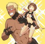  abs gamagoori_ira kill_la_kill mankanshoku_mako midriff nude nudist_beach_uniform pixiv_manga_sample warable 