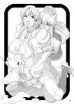  2girls aphmau artist_request breasts cum dark_skin elvaan final_fantasy final_fantasy_xi futanari hume long_hair navel nipples penis pointy_ears prishe testicles thighs 