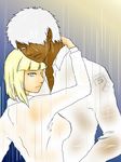  blonde_hair couple dark_skin darui interracial naruto samui white_hair 