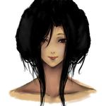  black_hair brown_eyes hone_onna jigoku_shoujo realistic red_eyes smile 