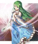  bad_id bad_pixiv_id detached_sleeves frog green_hair inuzuka_bouru kochiya_sanae long_hair solo touhou 