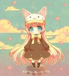  :3 animal_ears animal_hat bad_id bad_pixiv_id blue_eyes cat_hat hat heart long_hair megurine_luka megurine_luka_(toeto) pink_hair sokomushi solo toeto_(vocaloid) vocaloid 