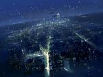  city cityscape dutch_angle manhattan new_york night night_sky no_humans original scenery seo_tatsuya sky snowing 