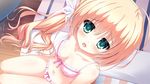  1girl ameto_yuki artist_request blonde_hair blush bra breasts character_request cleavage fureraba_~friend_to_lover~ game_cg hinata_momo lingerie long_hair minahara_himari navel open_mouth panties rei_(rei's_room) sitting smee source_request thighs underwear very_long_hair 